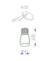 GUINCHO * MINI EMPOTRABLE LED 3W  2700K BLANCO